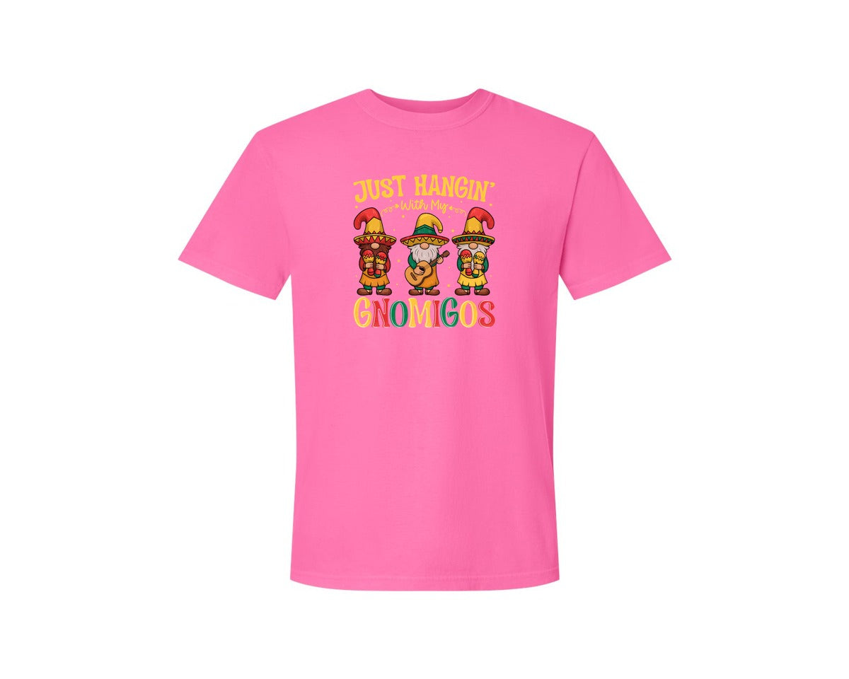 brand:Comfort Colors|color:Neon Pink|Gnomigos Cinco De Mayo Tshirt Graphic T-Shirt
