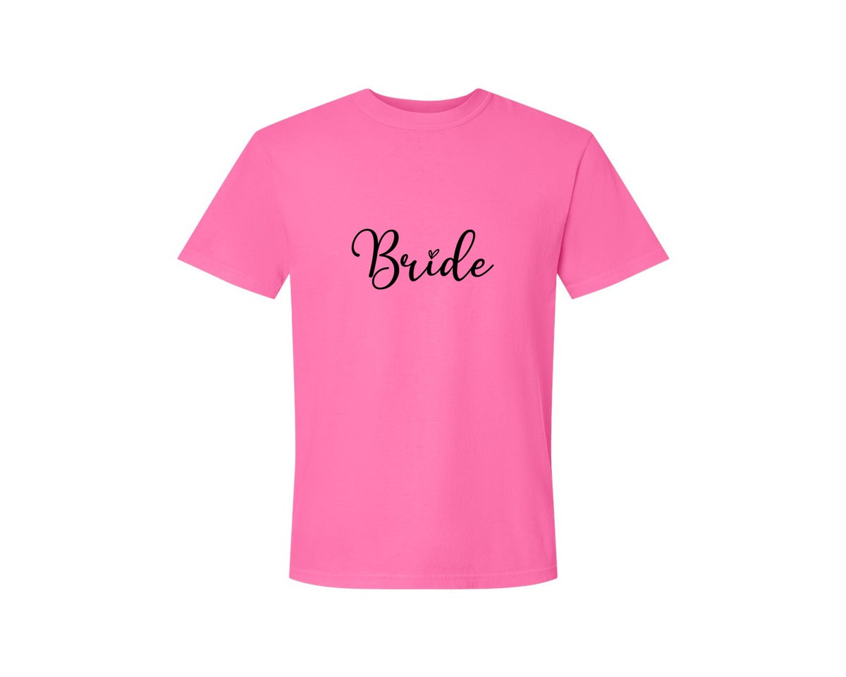 brand:Comfort Colors|color:Neon Pink|Bride Wedding 2 Graphic T-Shirt