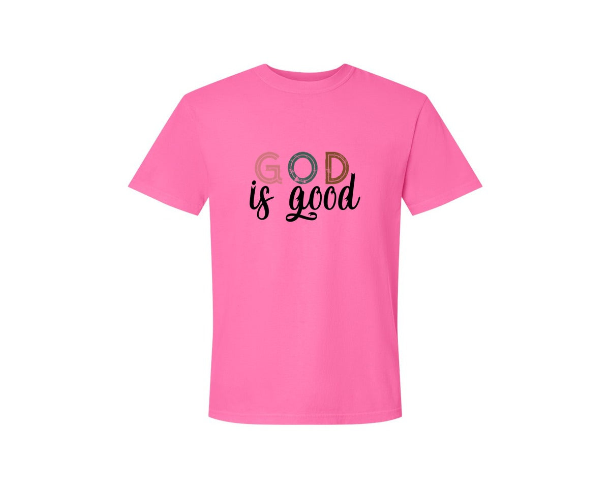 brand:Comfort Colors|color:Neon Pink|Boho Christian Religious Graphic T-Shirt
