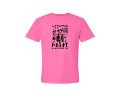 brand:Comfort Colors|color:Neon Pink|Im A Multitasker Office Humor Graphic T-Shirt
