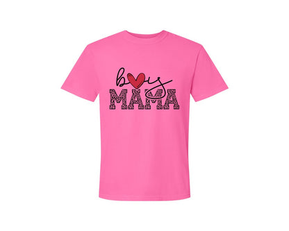 brand:Comfort Colors|color:Neon Pink|Boy Mama Mama Boy 2 Graphic T-Shirt