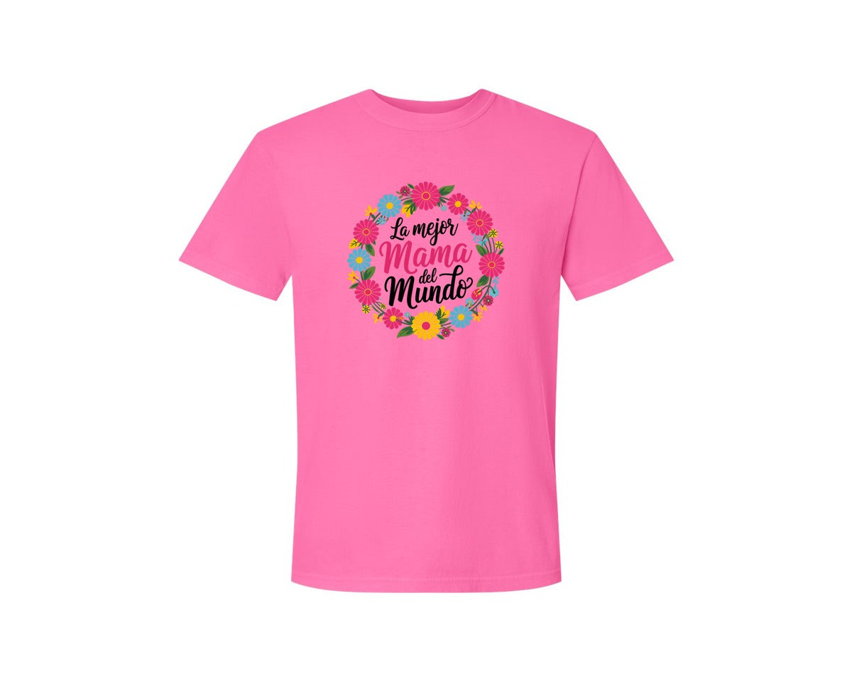 brand:Comfort Colors|color:Neon Pink|Spanish Mothers Day 6 Graphic T-Shirt