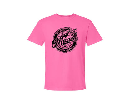 brand:Comfort Colors|color:Neon Pink|Gulf Of Mexico Turtle Beach Graphic T-Shirt