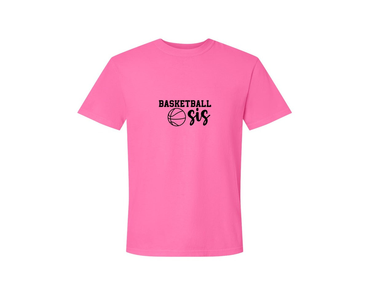 brand:Comfort Colors|color:Neon Pink|Basketball Sis 2 Graphic T-Shirt