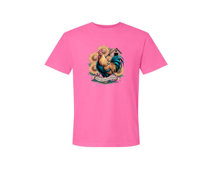 brand:Comfort Colors|color:Neon Pink|Just A Girl Who Loves Chickens 10 Graphic T-Shirt