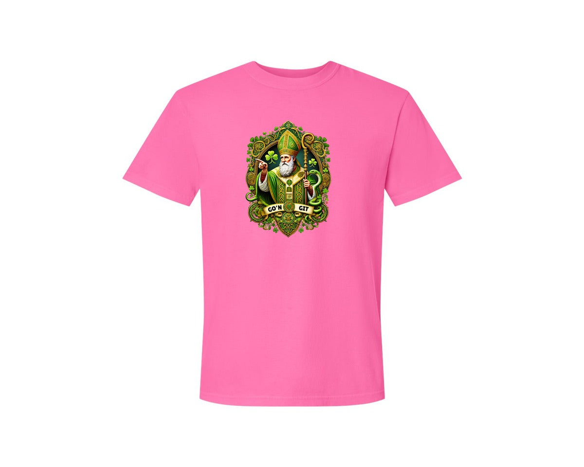 brand:Comfort Colors|color:Neon Pink|St Patricks Day Saint Patrick Graphic T-Shirt