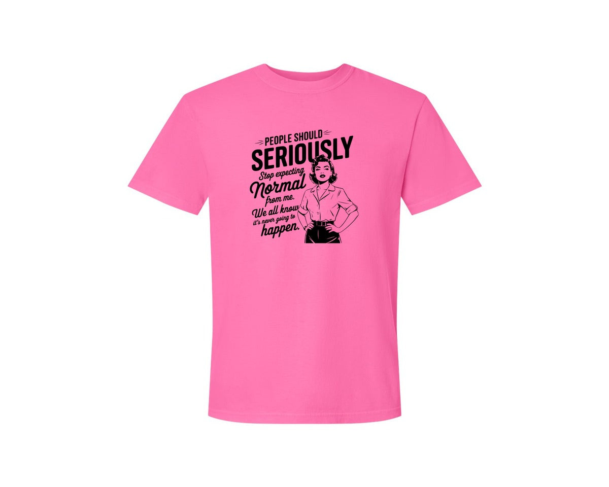 brand:Comfort Colors|color:Neon Pink|Vintage Funny Trendy Woman Shirt Design Graphic T-Shirt