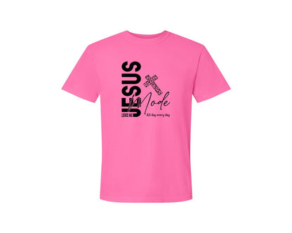 brand:Comfort Colors|color:Neon Pink|Jesus Loves Me Love Like Jesus Graphic T-Shirt