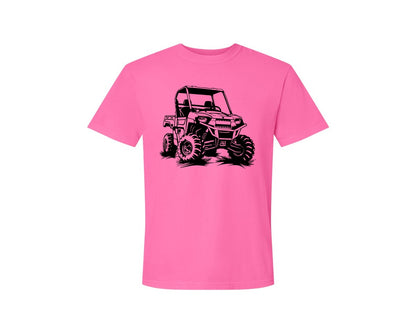 brand:Comfort Colors|color:Neon Pink|Atv Atv Riding Graphic T-Shirt