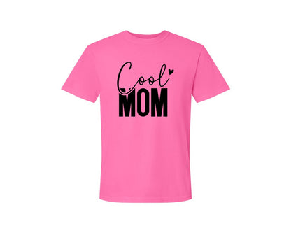 brand:Comfort Colors|color:Neon Pink|Cool Mom Funny Mom Mama Graphic T-Shirt
