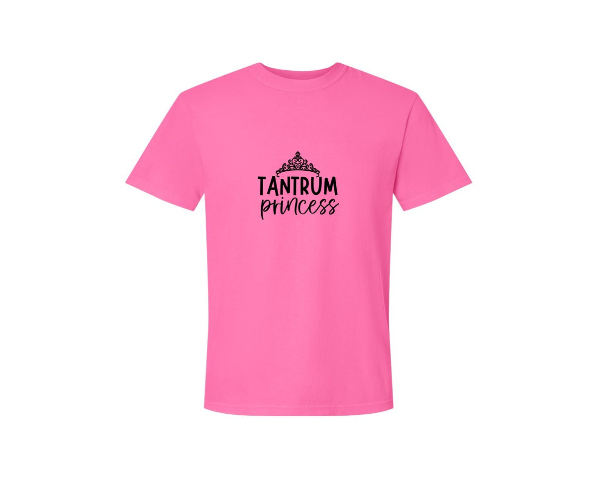 brand:Comfort Colors|color:Neon Pink|Tantrum Princess Graphic T-Shirt