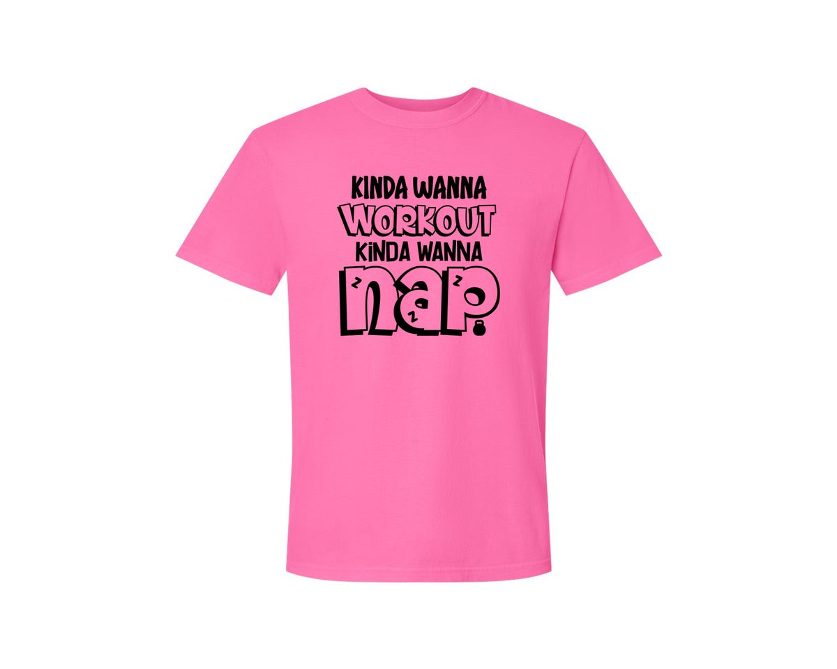 brand:Comfort Colors|color:Neon Pink|Workout Gym Tank Exercise Graphic T-Shirt