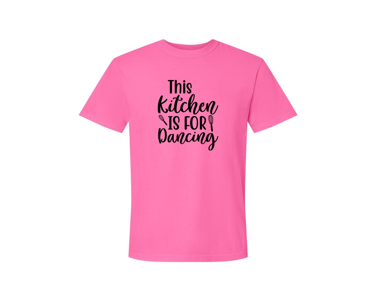 brand:Comfort Colors|color:Neon Pink|Home Cooking Funny Kitchen T Shirt Graphic T-Shirt