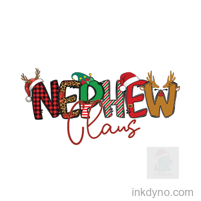 Merry Nephew Claus Christmas Transfer Design — DTF Transfer
