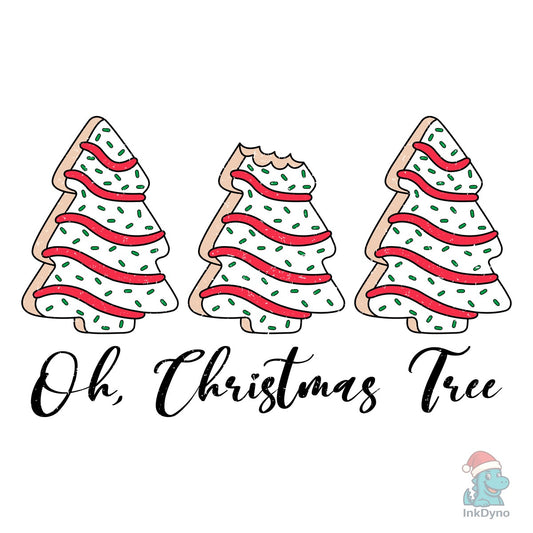 Whimsical Christmas Trees With Festive Decorations — DTF Transfer
