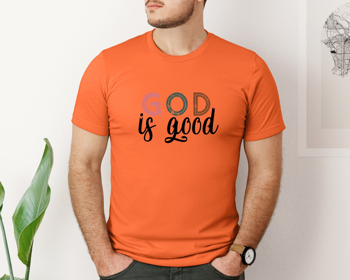 brand:Bella Canvas|color:Orange|Boho Christian Religious Graphic T-Shirt