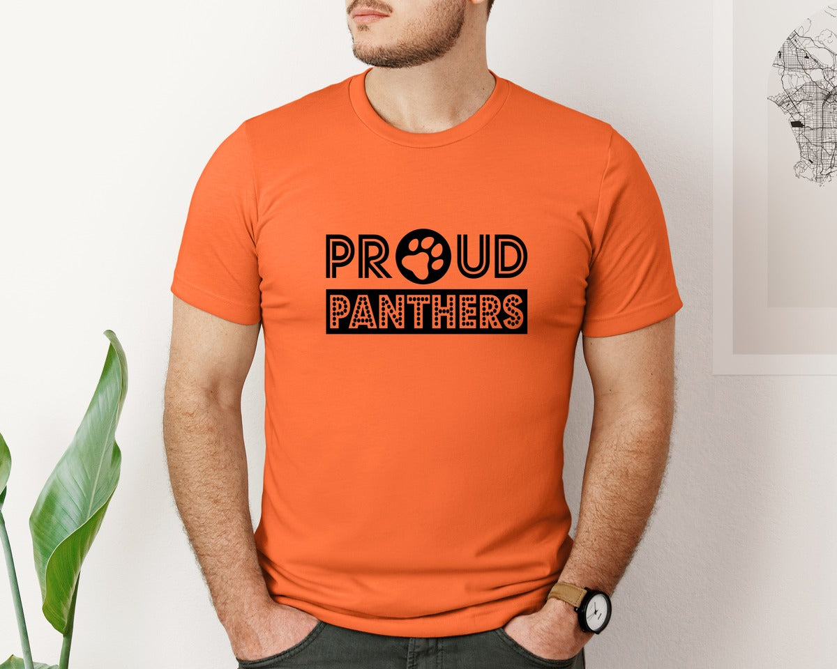 brand:Bella Canvas|color:Orange|Panthers 4 In 1 Pack Graphic T-Shirt