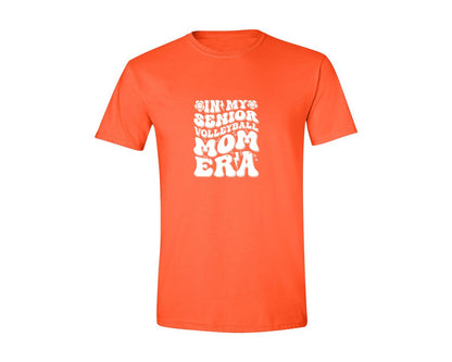 brand:Generic|color:Orange|In My Senior Volleyball Mom Era 2 Graphic T-Shirt