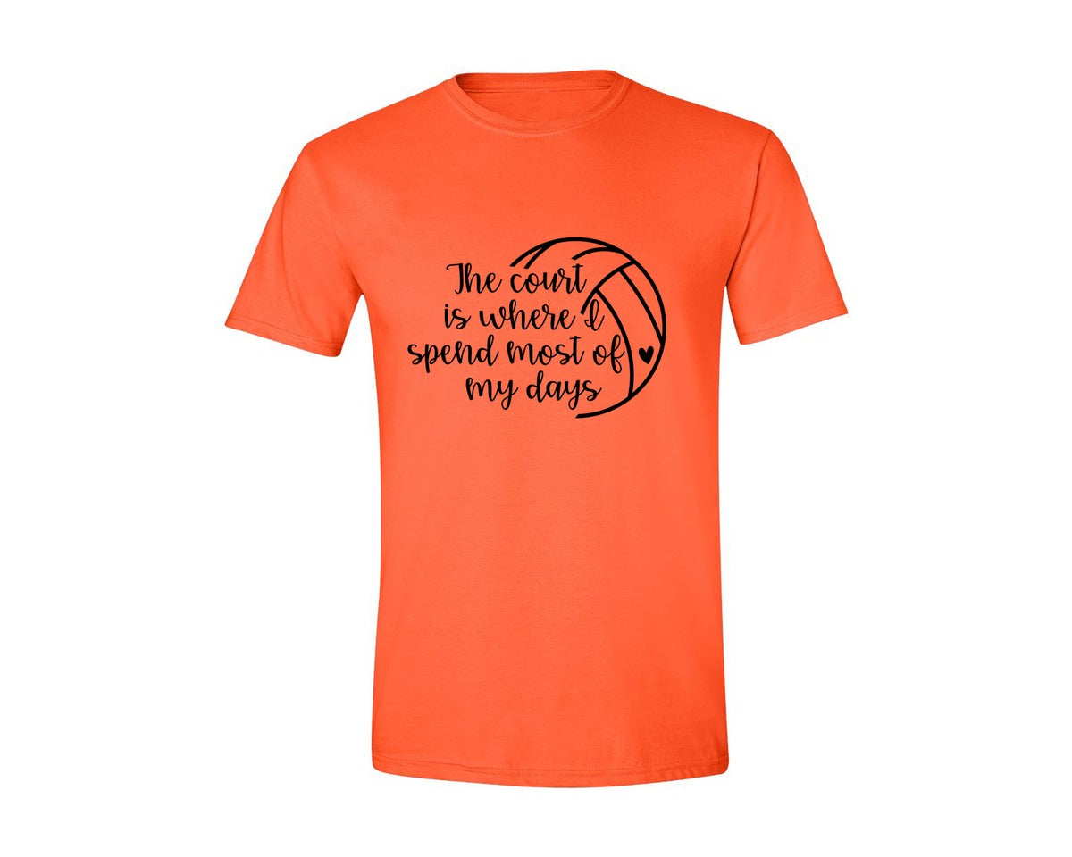 brand:Generic|color:Orange|Volleyball Mom 24 Graphic T-Shirt