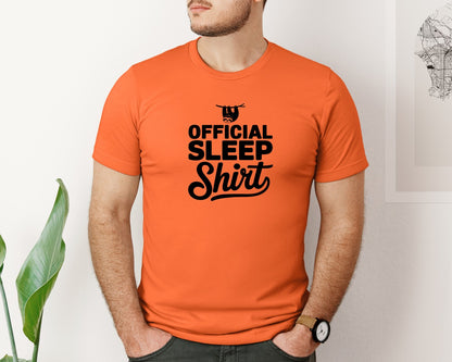 brand:Bella Canvas|color:Orange|Official Sleep Shirt T Shirt Graphic T-Shirt