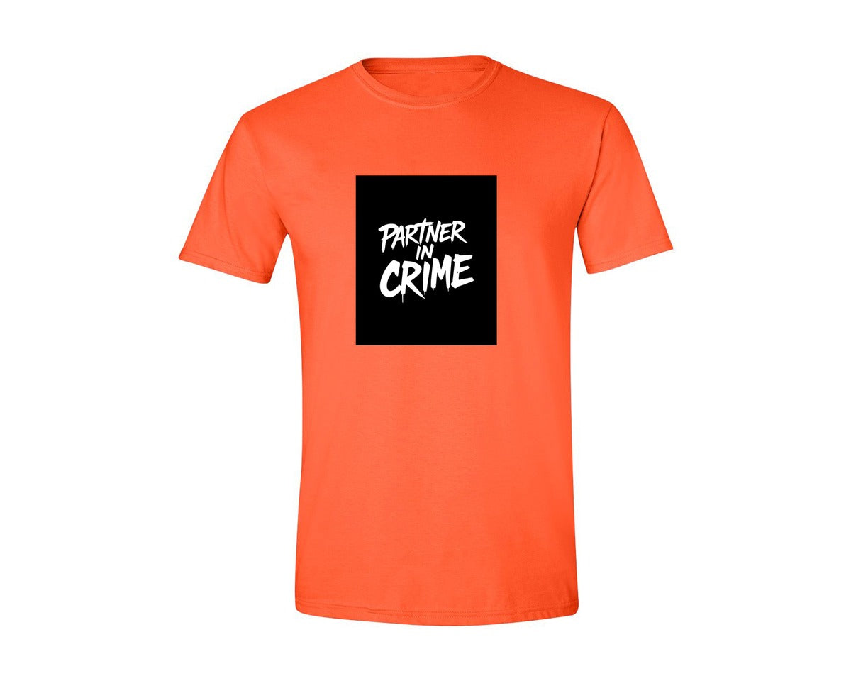 brand:Generic|color:Orange|Partner In Crime T Shirt Design Graphic T-Shirt