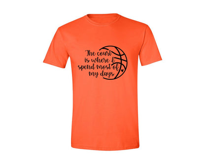 brand:Generic|color:Orange|Basketball Mom 80 Graphic T-Shirt