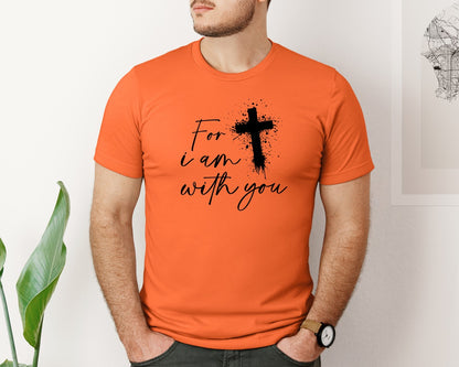 brand:Bella Canvas|color:Orange|Fear Not Christianity Bible Graphic T-Shirt