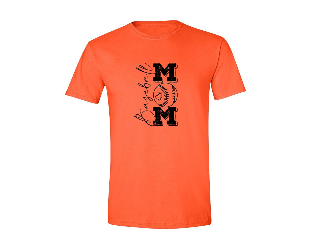 brand:Generic|color:Orange|Baseball Mama 16 Graphic T-Shirt