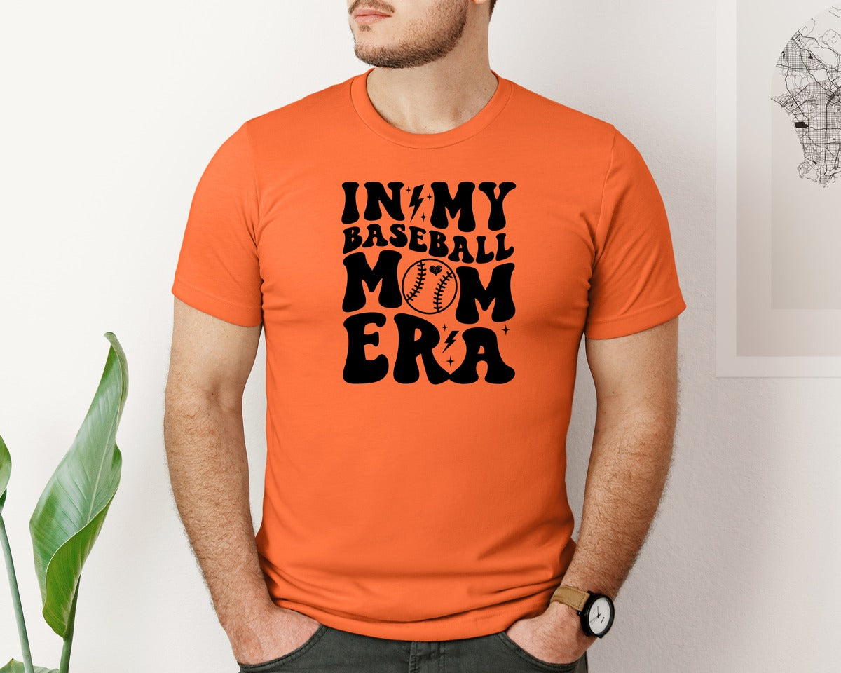 brand:Bella Canvas|color:Orange|Retro Sports Mom In My Mom Era Graphic T-Shirt