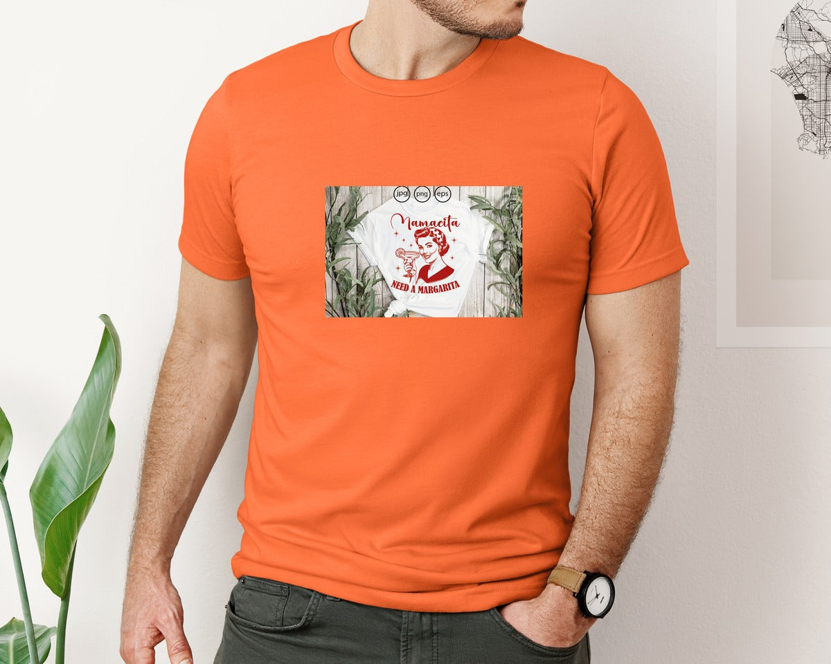 brand:Bella Canvas|color:Orange|Mamacita Needs A Margarita 26 Graphic T-Shirt