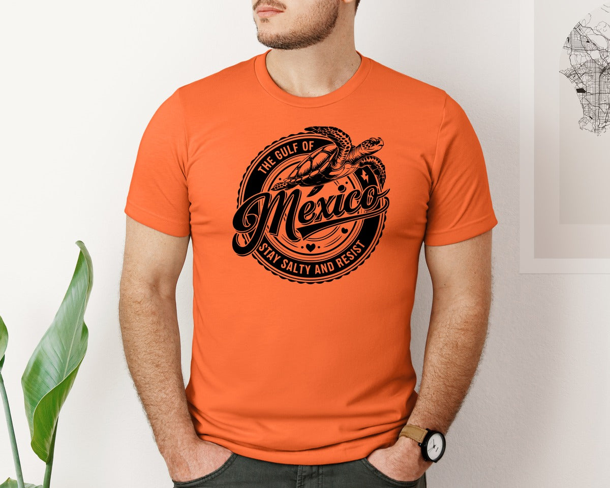 brand:Bella Canvas|color:Orange|Gulf Of Mexico Turtle Beach Graphic T-Shirt