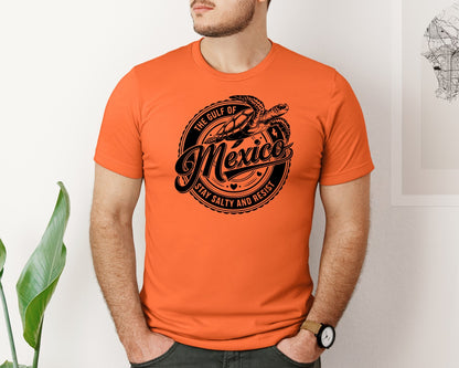 brand:Bella Canvas|color:Orange|Gulf Of Mexico Turtle Beach Graphic T-Shirt