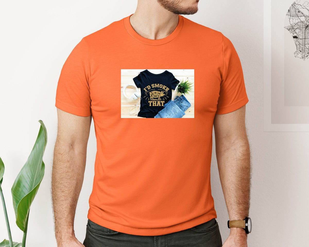 brand:Bella Canvas|color:Orange|Id Smoke That 26 Graphic T-Shirt