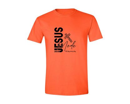 brand:Generic|color:Orange|Jesus Loves Me Love Like Jesus Graphic T-Shirt