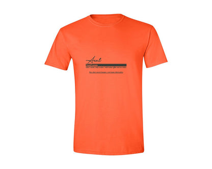 brand:Generic|color:Orange|Aunt Funny Definition Graphic T-Shirt