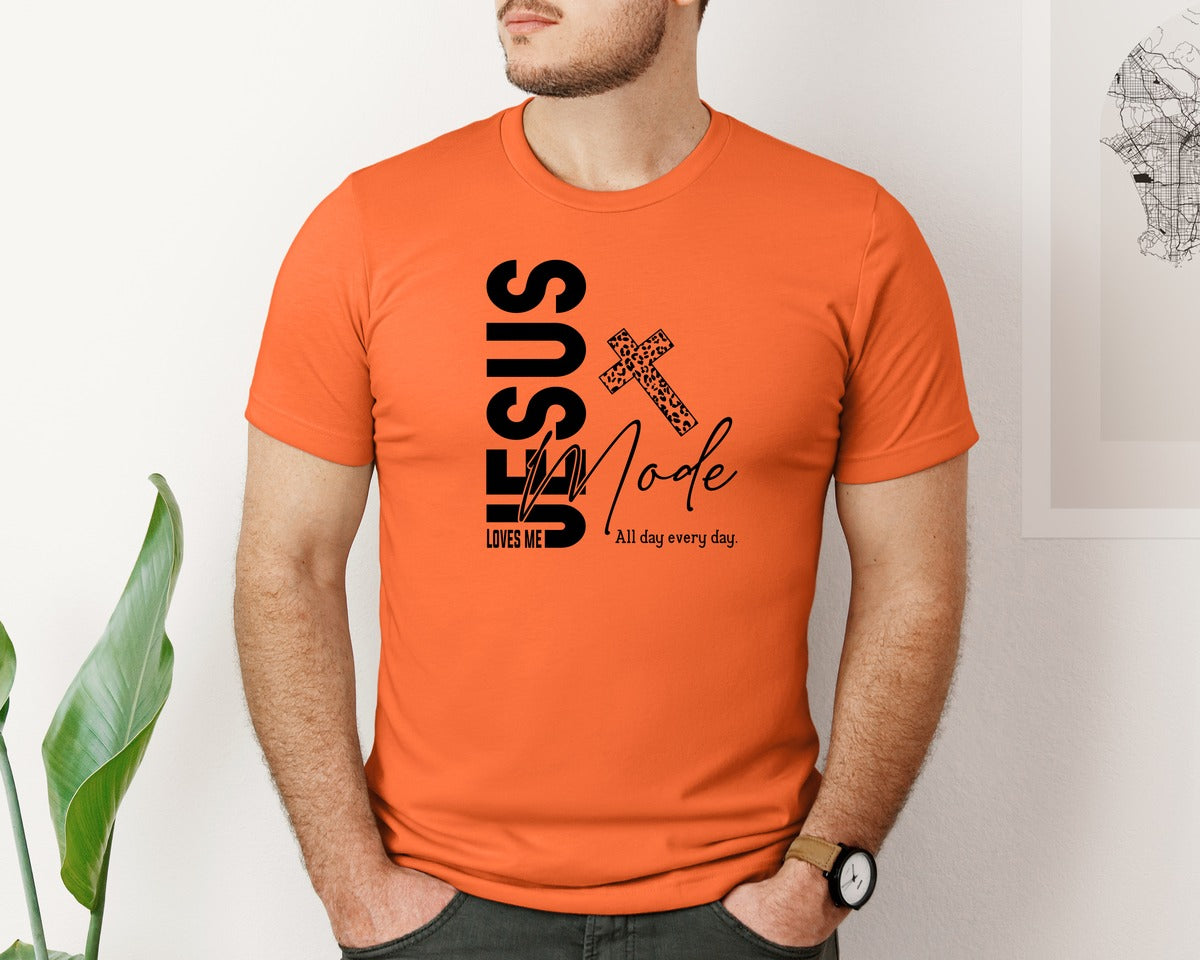 brand:Bella Canvas|color:Orange|Jesus Loves Me Love Like Jesus Graphic T-Shirt