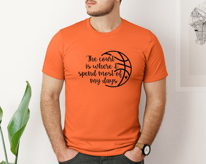 brand:Bella Canvas|color:Orange|Basketball Mom 80 Graphic T-Shirt