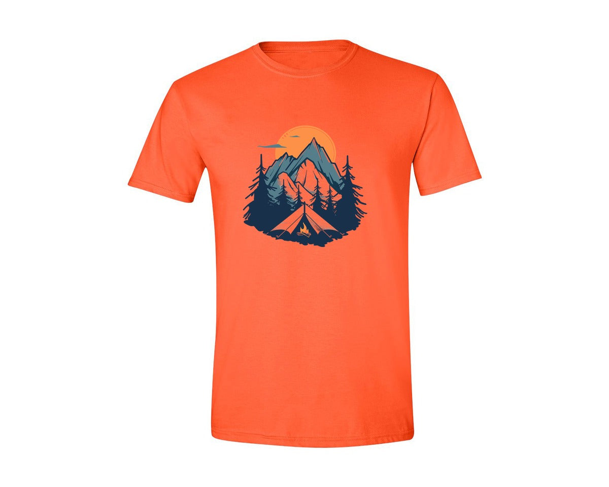 brand:Generic|color:Orange|Sunset Camping Adventure T Shirt Design 8 Graphic T-Shirt