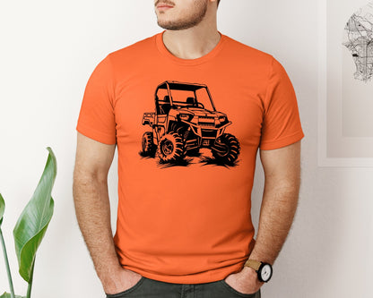 brand:Bella Canvas|color:Orange|Atv Atv Riding Graphic T-Shirt