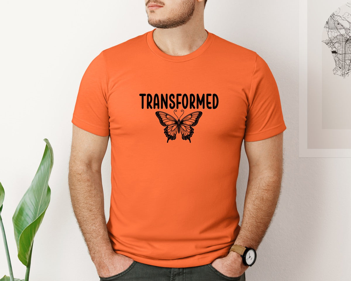 brand:Bella Canvas|color:Orange|Boho Christian Sleeve Design Graphic T-Shirt