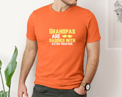 brand:Bella Canvas|color:Orange|Grandpas Daddies T Shirt Crafts Graphic T-Shirt