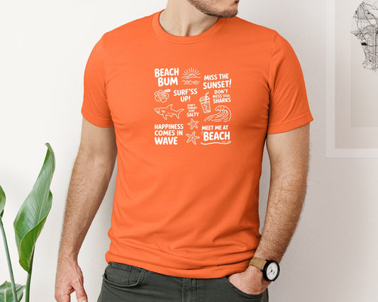 Funny Beach Sunset Quotes T Shirt Graphic T-Shirt