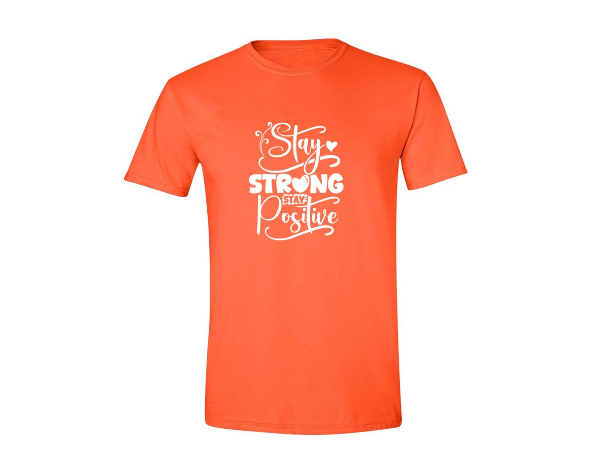 brand:Generic|color:Orange|Stay Strong Stay Positive 2 Graphic T-Shirt
