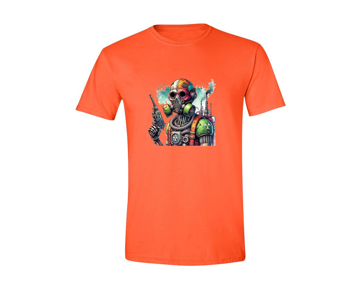 brand:Generic|color:Orange|Robot Sublimationsticker Graphic T-Shirt
