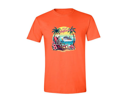 brand:Generic|color:Orange|Cruise Lets Get Shipfaced Graphic T-Shirt