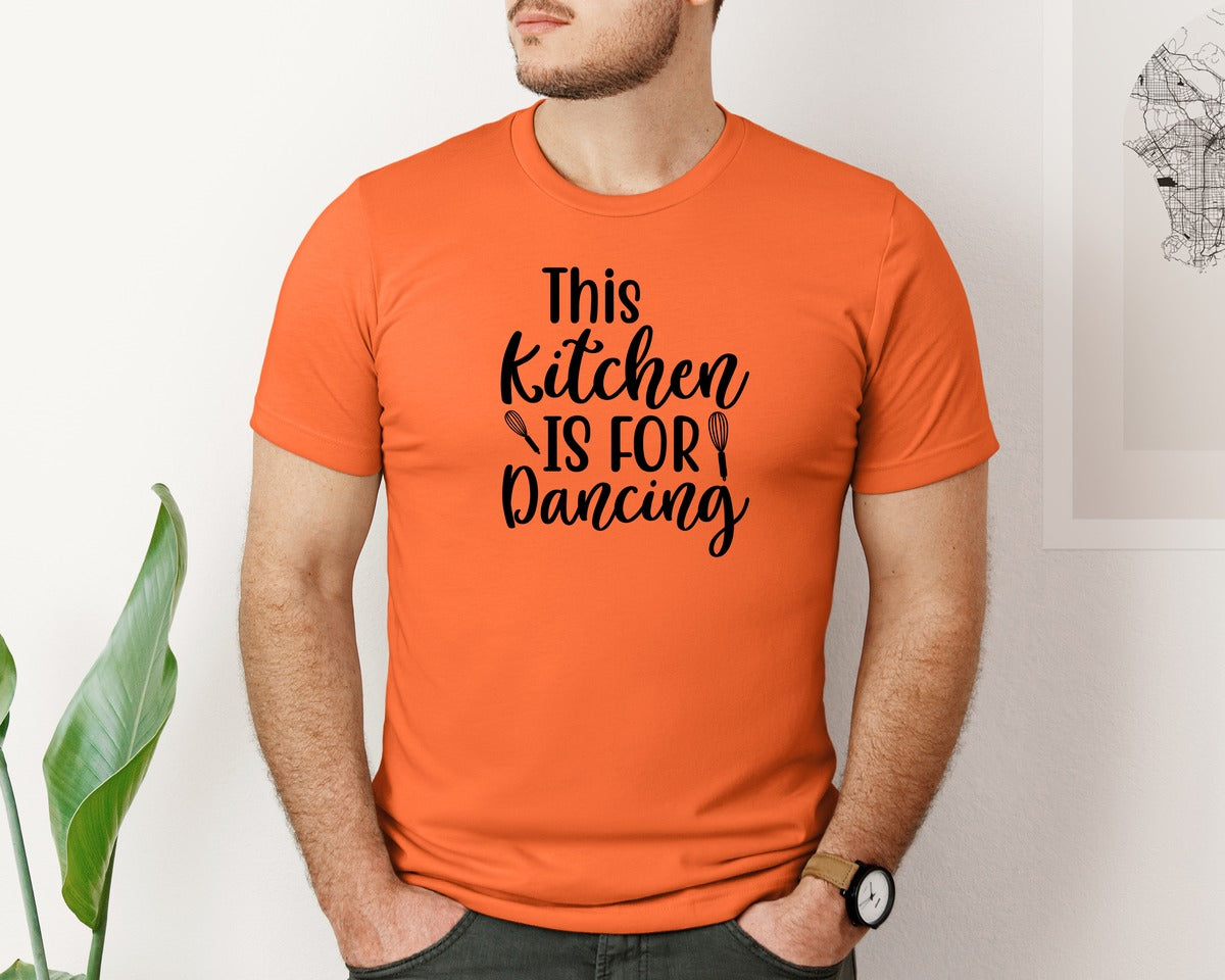 brand:Bella Canvas|color:Orange|Home Cooking Funny Kitchen T Shirt Graphic T-Shirt