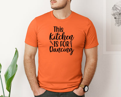 brand:Bella Canvas|color:Orange|Home Cooking Funny Kitchen T Shirt Graphic T-Shirt