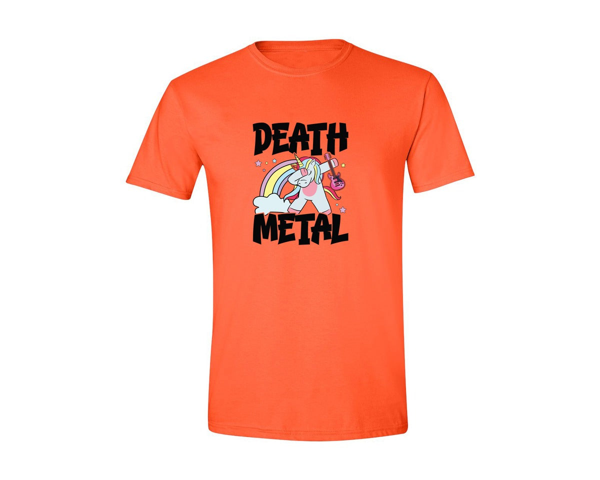 brand:Generic|color:Orange|Death Metal Heavy Metal Unicorn T Shirt Graphic T-Shirt