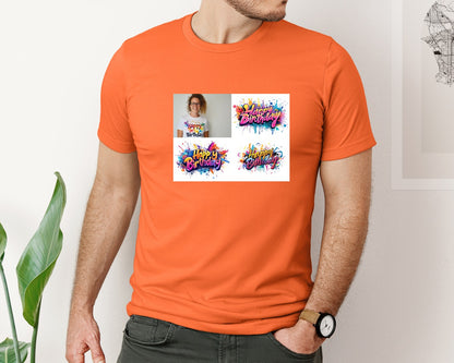 brand:Bella Canvas|color:Orange|Happy Birthday T Shirt Design 69 Graphic T-Shirt