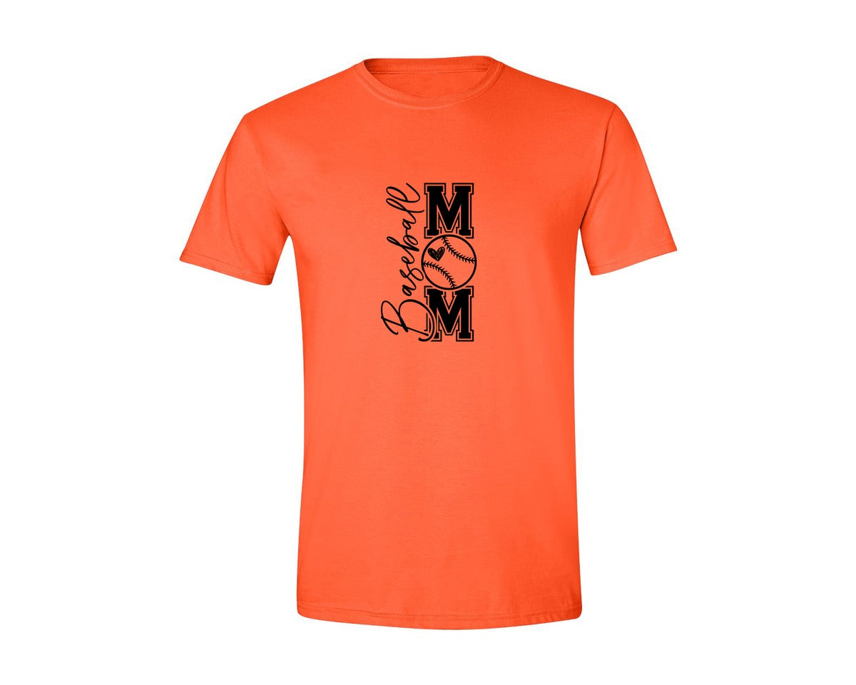 brand:Generic|color:Orange|Baseball Mom Baseball Mom 2 Graphic T-Shirt
